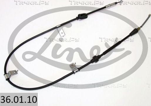 Трос ручника (тросик ручного тормоза) Linex. Артикул 36.01.10