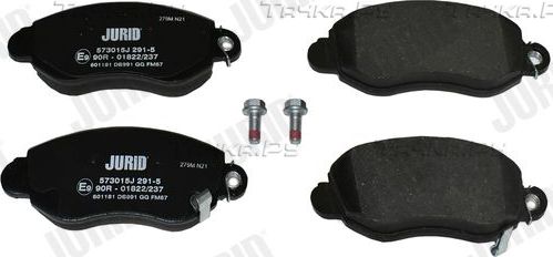 Тормозные колодки Jurid передние для Ford Transit VI 2000-2006. Артикул 573015J