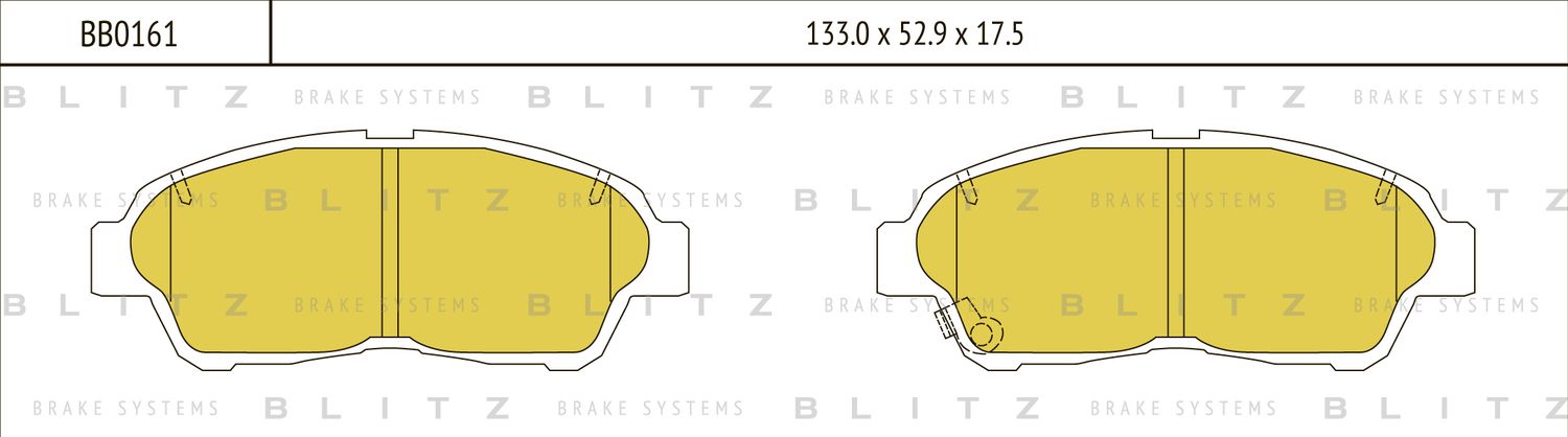 Колодки тормозные дисковые передние Toyota Carina E 1992 (Blitz). Артикул BB0161