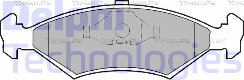 Тормозные колодки Delphi (Low-Metallic). Артикул LP204