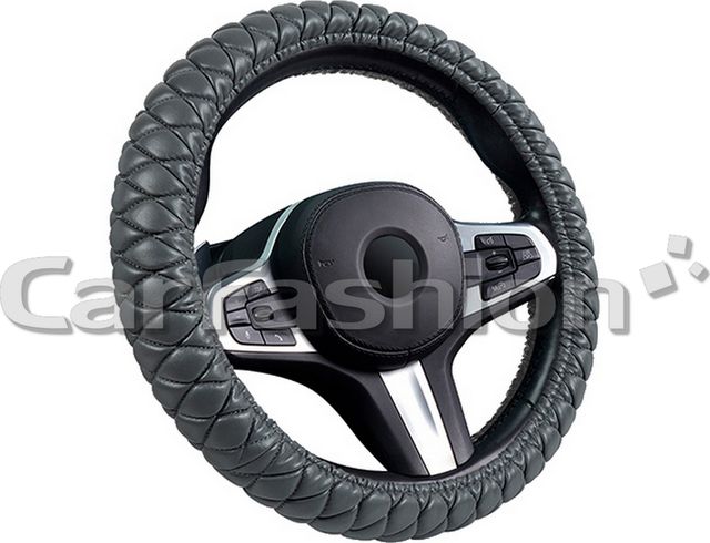 Оплётка на руль CarFashion Versal S (размер S, экокожа, цвет СЕРЫЙ/СЕРЫЙ). Артикул 31714