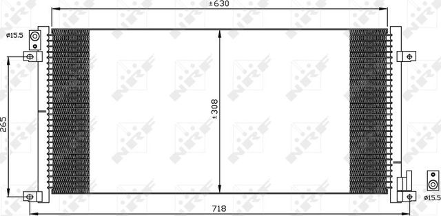 Радиатор кондиционера (конденсатор) NRF EASY FIT для IVECO Daily III 1999-2007. Артикул 35491