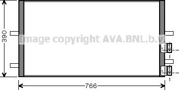 Радиатор кондиционера (конденсатор) AVA (алюминий). Артикул FDA5407