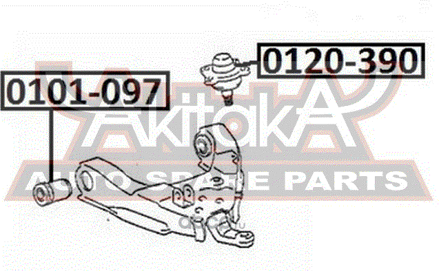 Сайлентблок переднего рычага подвески Asva правый/левый для Toyota 4Runner I 1987-1989. Артикул 0101-097