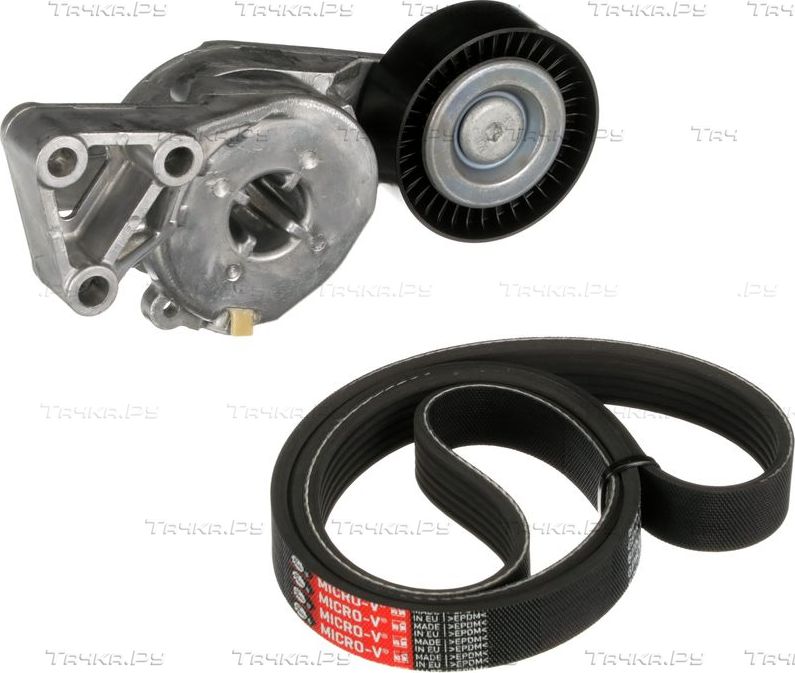 Приводной ремень поликлиновой с роликами (комплект) Gates Micro-V® для Volkswagen Caddy III 2007-2015. Артикул K026PK1123