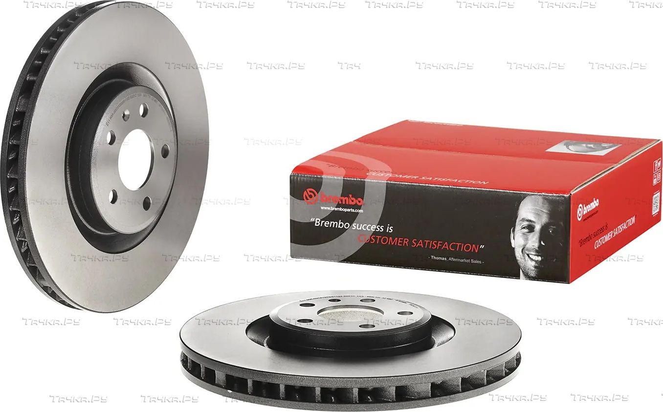Тормозной диск Brembo PRIME LINE - UV Coated передний правый для Porsche Macan I 2014-2026. Артикул 09.D937.11