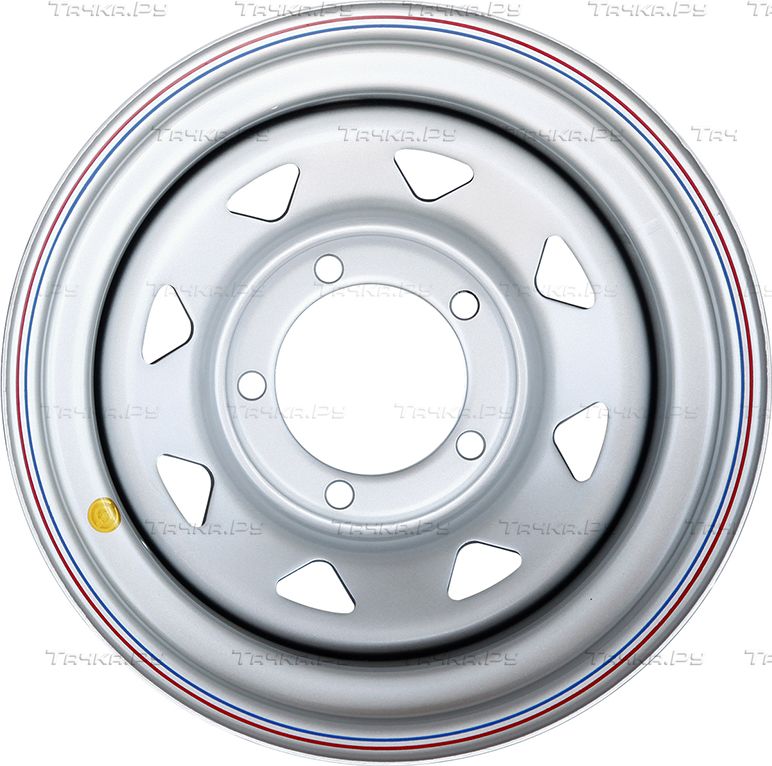 Колёсный диск OFF-ROAD Wheels усиленный стальной серебристый 5x139,7 8xR15 d110 ET-19 (треуг. мелкий) для УАЗ Буханка 1958-2026. Артикул 1580-53910SL-19A17