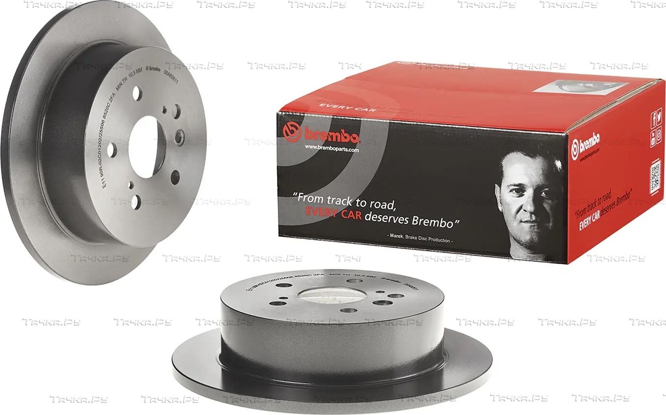 Тормозной диск Brembo UV Coated задний для Toyota Noah II (R70) 2007-2013. Артикул 08.A608.11