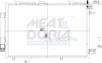 Радиатор кондиционера (конденсатор) Meat & Doria. Артикул 991038