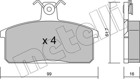 Тормозные колодки Metelli. Артикул 22-0026-0
