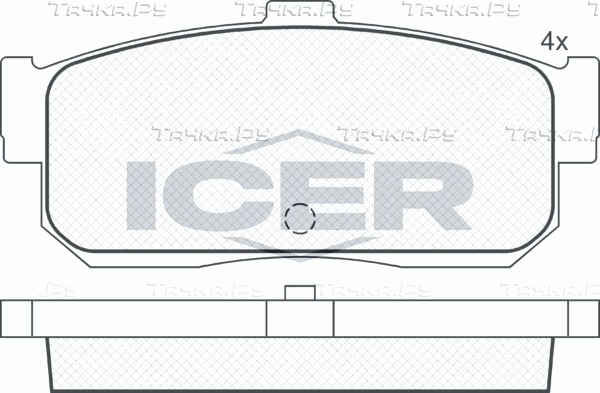 Тормозные колодки Icer задние для Nissan 100NX 1991-1994. Артикул 140876