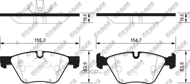Тормозные колодки (TI-Guar). Артикул TG1559