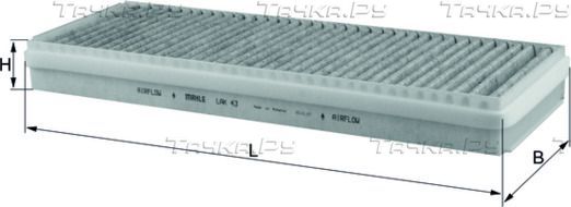 Салонный фильтр Mahle. Артикул LAK 43