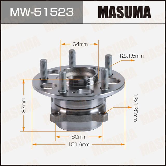 Ступичный узел MASUMA rear HONDA. Артикул MW51523