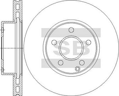 Тормозной диск Sangsin Hi-Q передний для Mercedes-Benz SLC I (R172) 2016-2026. Артикул SD5430