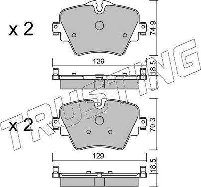 Тормозные колодки Trusting. Артикул 1061.0