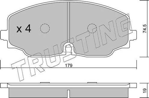 Тормозные колодки Trusting. Артикул 1171.0