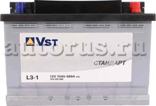 АКБ 6СТ-74 74Ah 680A +справа 278x175x190 VST VST. Артикул 574300068