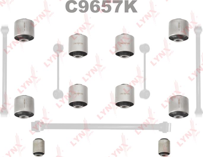 Сайлентблок заднего рычага подвески LYNXauto KIT. Артикул C9657K