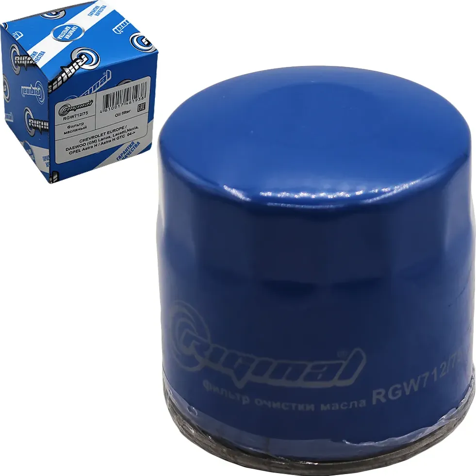 Фильтр масляный для а/м Chevrolet/Daewoo Lanos,Lacetti,Nexia/Opel Astra H/Astra (Riginal). Артикул RGW71275