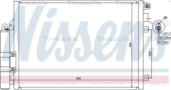 Радиатор кондиционера (конденсатор) Nissens (алюминий). Артикул 940074