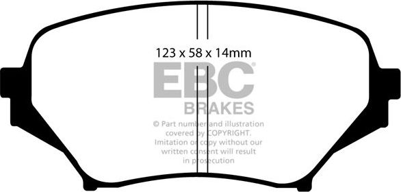 Тормозные колодки EBC Brakes. Артикул DP21774