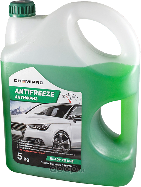 CH006_антифриз Chemipro G11 готовый 5kg! зеленый, 4.2л/ Chemipro. Артикул CH006