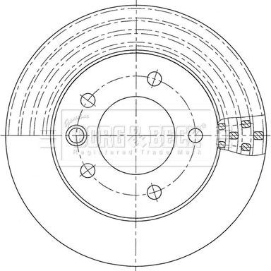 Тормозной диск Borg & Beck. Артикул BBD5954S