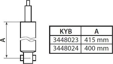 Амортизатор KYB (Каяба) Excel-G. Артикул 3448023