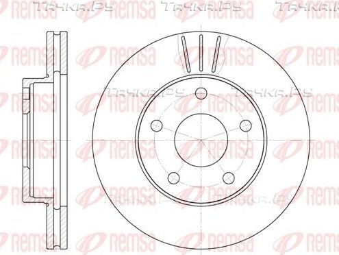 Тормозной диск Remsa передний для Ford Scorpio II 1994-1998. Артикул 6214.10
