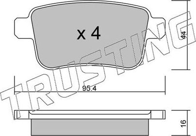 Тормозные колодки Trusting. Артикул 830.0