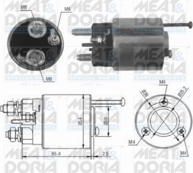 Втягивающее реле стартера Meat & Doria. Артикул 46012