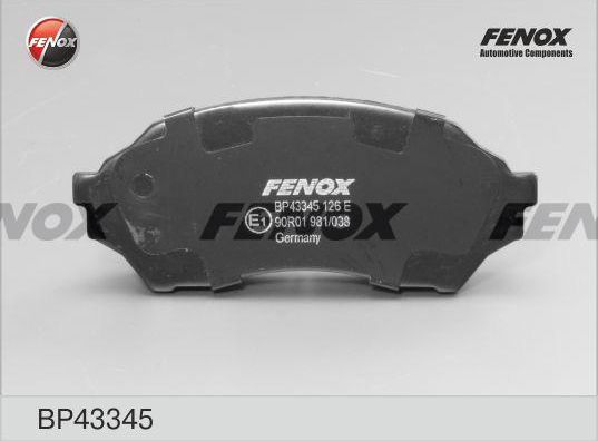 Тормозные колодки Fenox. Артикул BP43345