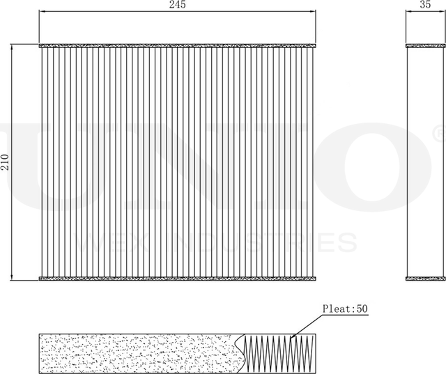 Фильтр салона (Unio). Артикул FLT-40015