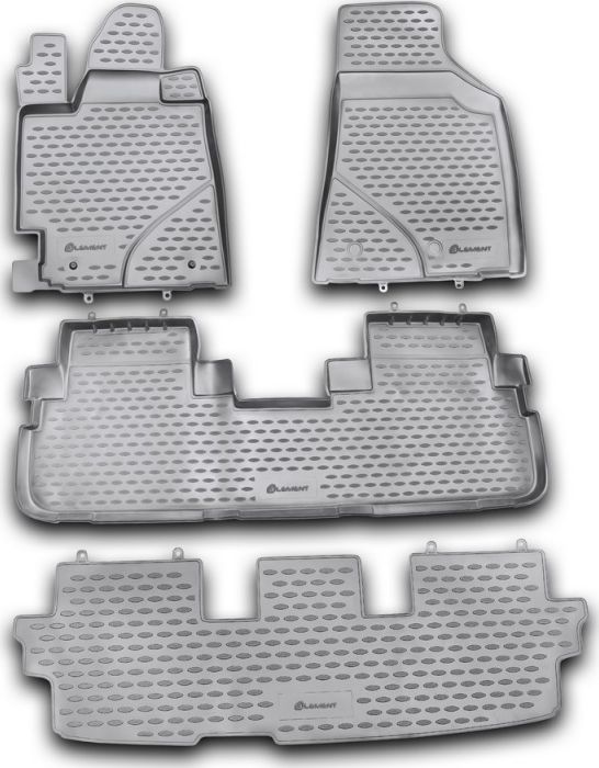 Коврики Element для салона Toyota Highlander II 2010-2013 3 ряда СЕРЫЕ. Артикул NLC.48.50.211k