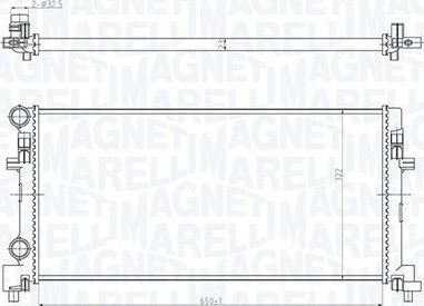 Радиатор охлаждения двигателя Magneti Marelli. Артикул 350213166200