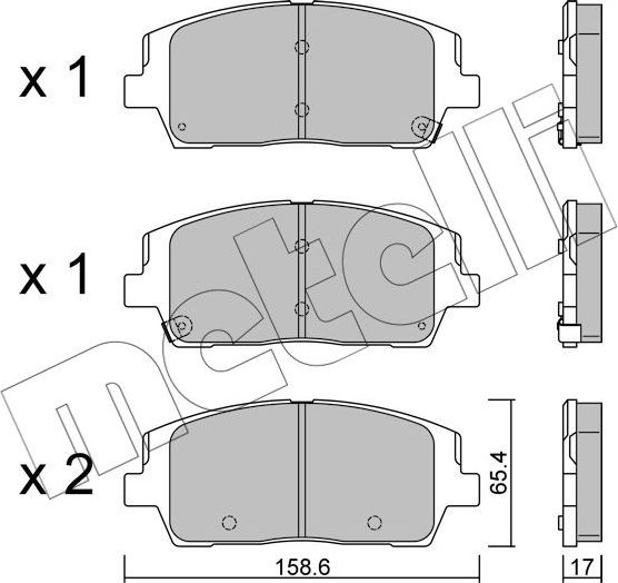Тормозные колодки Metelli. Артикул 22-1244-0