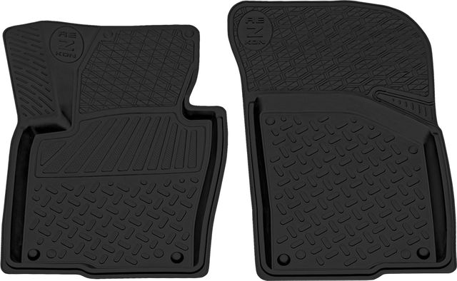 Коврики Rezkon резиновые передние для салона Skoda Octavia А5 2009-2013. Артикул 1530010100