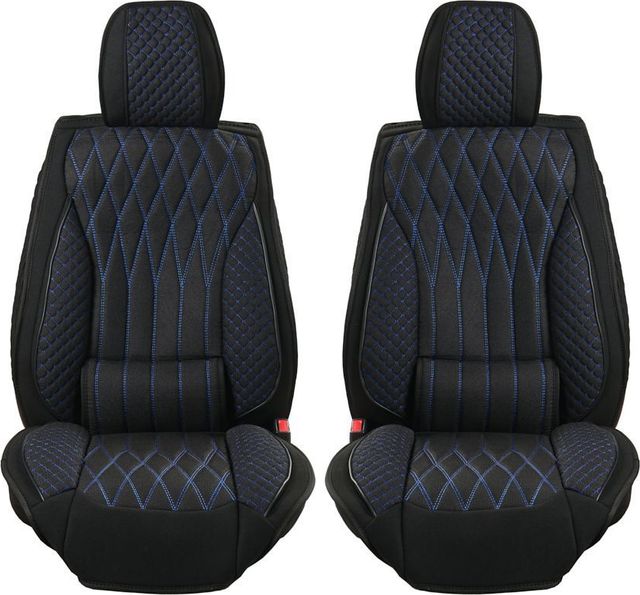 Накидки Seintex каркасные Comfort Plus на сидения, цвет Черный/синяя строчка. Артикул 317788