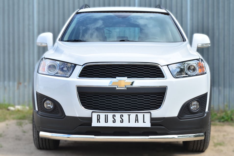 Защита RusStal переднего бампера d63 для Chevrolet Captiva 2013-2016. Артикул CAPZ-001741