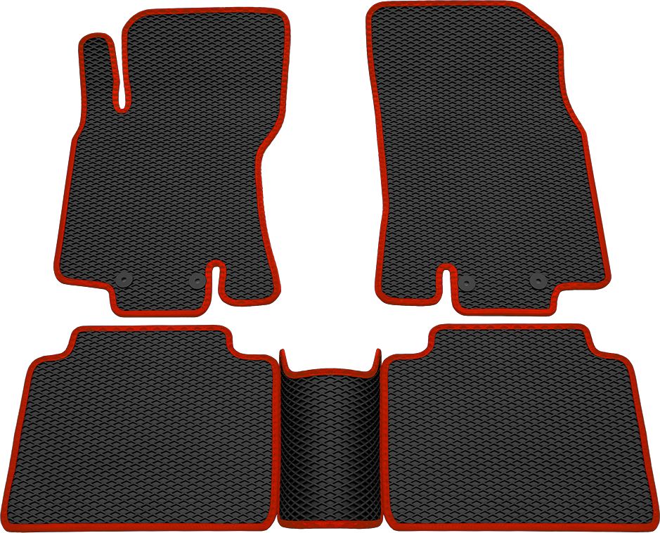 Коврики Rezkon EVA для салона Nissan X-Trail T32 2015-2026 Красный кант. Артикул 9025035204