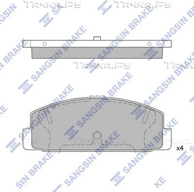 Тормозные колодки Sangsin Hi-Q задние для Mazda 323 IV (BG) 1991-1994. Артикул SP2028