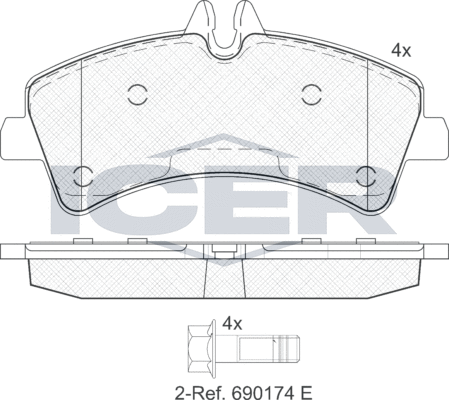 Тормозные колодки Icer. Артикул 141849