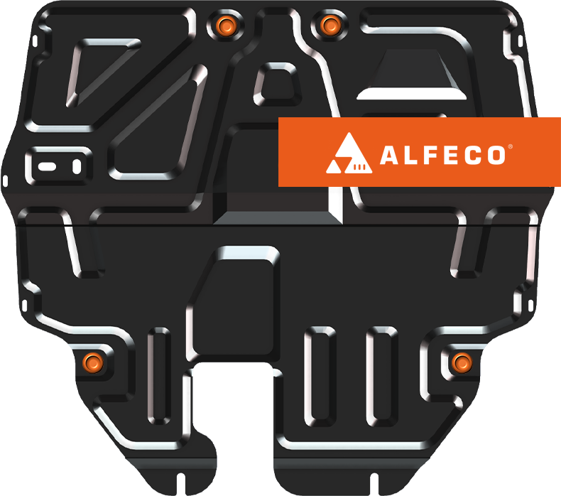 Защита Alfeco для картера и КПП Skoda Fabia II рестайлинг 2010-2014 (большая). Артикул ALF.26.24 st