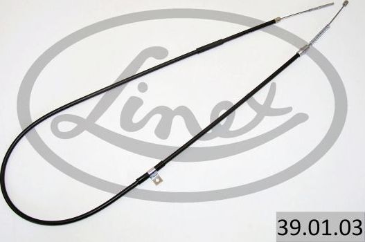 Трос ручника (тросик ручного тормоза) Linex правый/левый для Skoda Favorit 1989-1992. Артикул 39.01.03