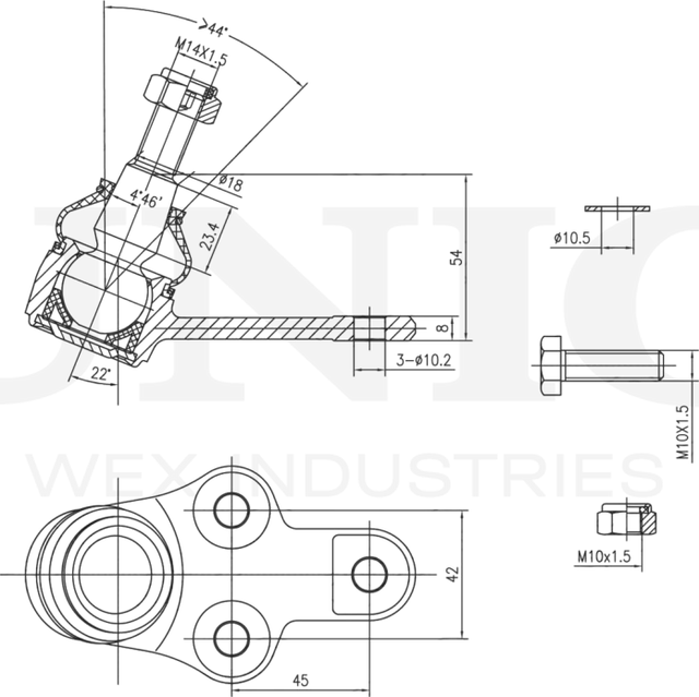 Опора шаровая (Unio). Артикул SSP-20038