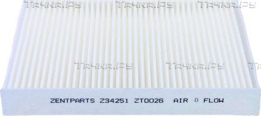 Салонный фильтр Zentparts. Артикул Z34251