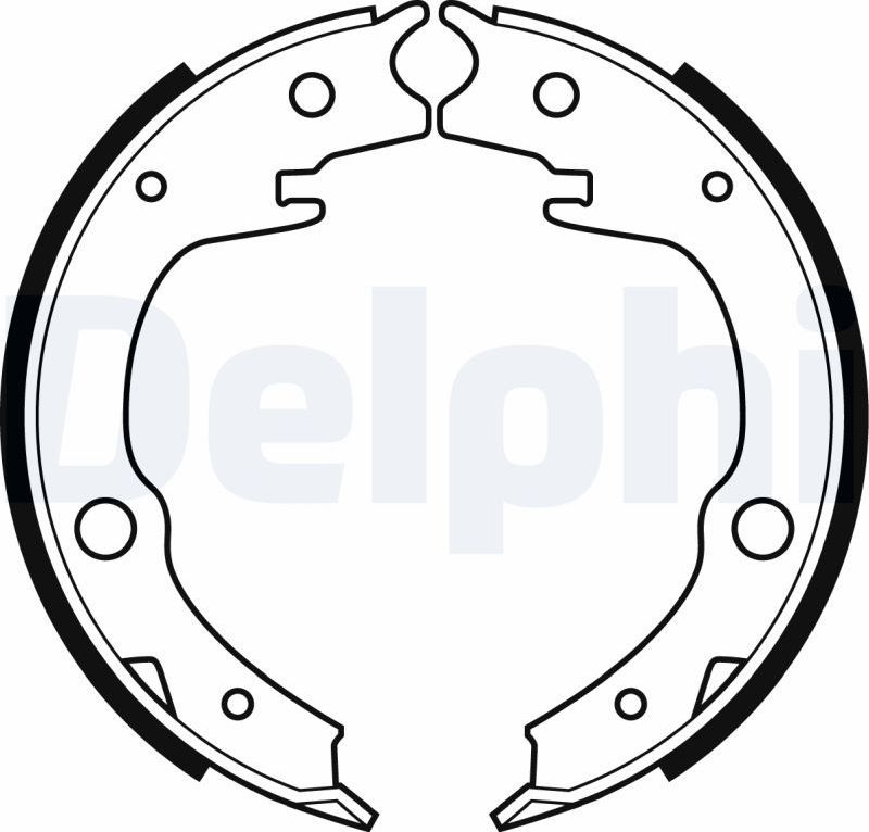 Тормозные колодки (стояночная тормозная система) Delphi задние для Toyota Corolla Verso I 2001-2004. Артикул LS1994