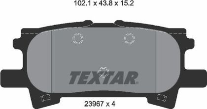 Тормозные колодки Textar задние для Toyota Highlander I (U20) 2003-2010. Артикул 2396701
