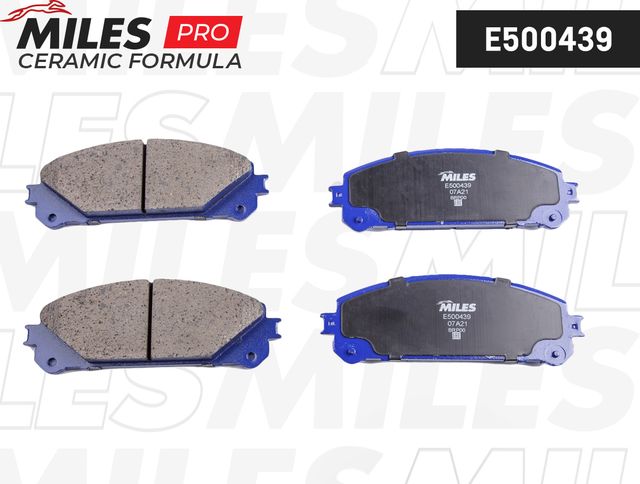 Тормозные колодки Miles (Керамика) передние для Lexus NX I 2014-2026. Артикул E500439